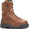 HYTEST 14261 Brown Electrical Hazard, Composite Toe, Poron XRD Met-Guard, Waterproof, Non-Metallic Men's 8 Inch Boot