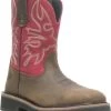 HYTEST 17122 Montana, Women's, Brown/Red, Steel Toe, EH, Pull On Boot