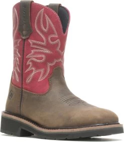 HYTEST 17122 Montana, Women's, Brown/Red, Steel Toe, EH, Pull On Boot