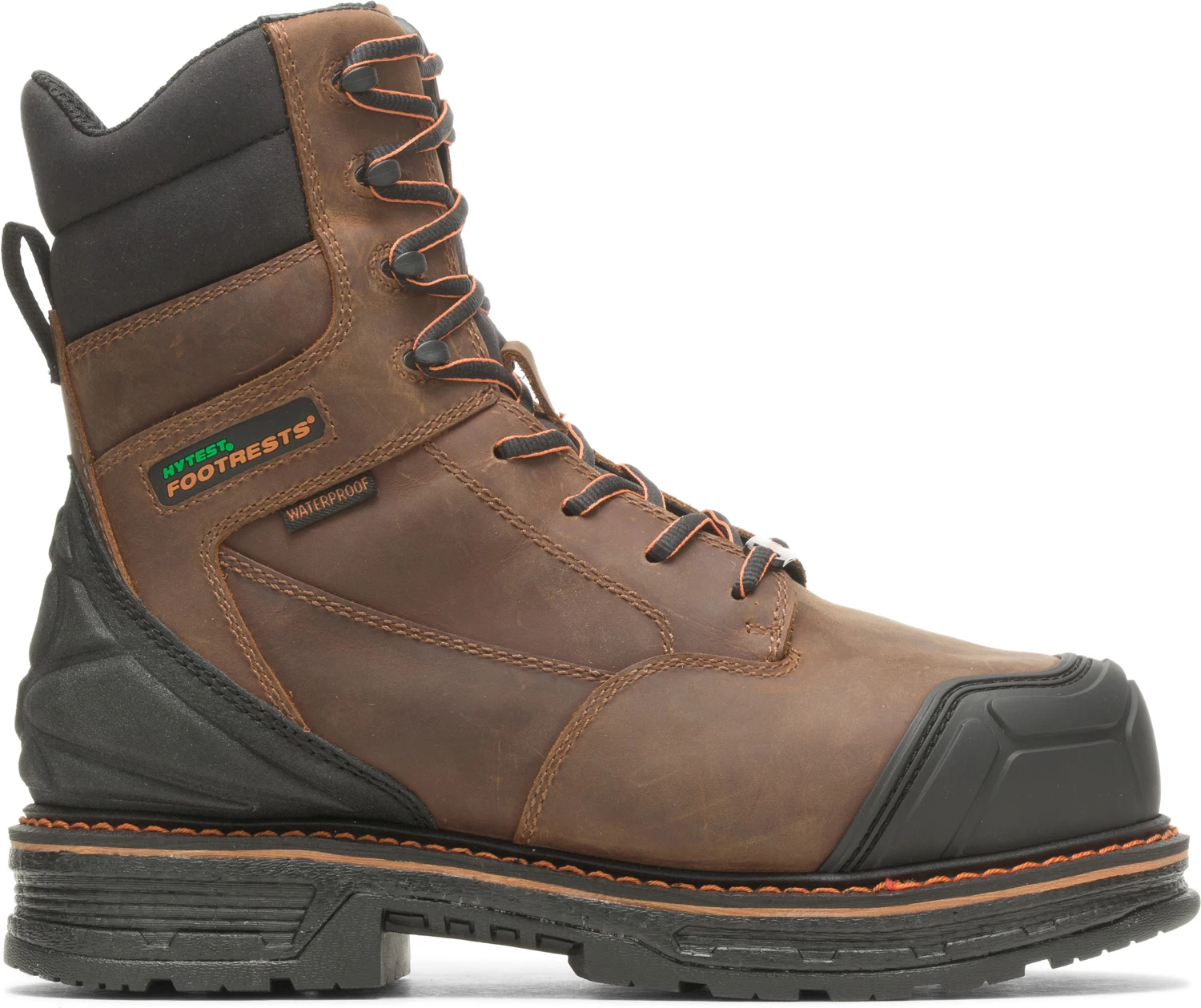 HYTEST 24041 FootRests Rival, Men's, Brown, Nano Toe, EH, Mt, WP/Insulated, 8 Inch Work Boot 4 HYTEST 24041 FootRests Rival, Men's, Brown, Nano Toe, EH, Mt, WP/Insulated, 8 Inch Work Boot - Image 2
