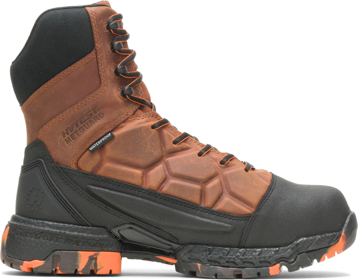 HYTEST 24251 Trio, Men's, Brown, Nano Toe, EH, Mt, Waterproof, 8 Inch Work Boot 4 HYTEST 24251 Trio, Men's, Brown, Nano Toe, EH, Mt, Waterproof, 8 Inch Work Boot - Image 2