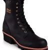 Chippewa CH73050 Black Steel Toe, Electrical Hazard, Insulated, Waterproof Men's 8 Inch Logger -Shoes Sales Store CH73050