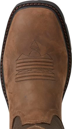 Ariat AR10015196 Groundbreaker, Men's, Palm Brown/Ballistic Brown, Steel Toe, EH, WP, 10 Inch, Pull On, Work Boot 8 Ariat AR10015196 Groundbreaker, Men's, Palm Brown/Ballistic Brown, Steel Toe, EH, WP, 10 Inch, Pull On, Work Boot -Shoes Sales Store ar10015196 top