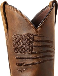 Ariat AR10036002 WorkHog XT Patriot, Men's, Distressed Brown, Carbon Toe, EH, WP, Work Boot -Shoes Sales Store ar10036002 accent zoom