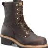 Carolina CA1421 Elm, Women's, Dark Brown, Steel Toe, EH, 8 Inch, Logger, Work Boot -Shoes Sales Store ca1421 profile