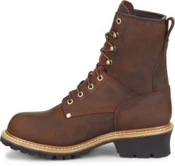 Carolina CA9821 Elm, Men's, Brown, Steel Toe, EH, WP, 8 Inch Logger -Shoes Sales Store ca9821 inside