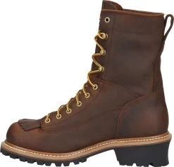 Carolina CA9824 Spruce, Men's, Copper, Steel Toe, EH. WP, Lace To Toe, Logger, 8 Inch, Work Boot -Shoes Sales Store ca9824 inside