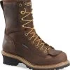 Carolina CA9824 Spruce, Men's, Copper, Steel Toe, EH. WP, Lace To Toe, Logger, 8 Inch, Work Boot -Shoes Sales Store ca9824 profile