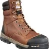 Carhartt CME8355 Ground Force, Men's, Brown, Comp Toe, EH, WP, 8 Inch Boot -Shoes Sales Store cme8355 profile
