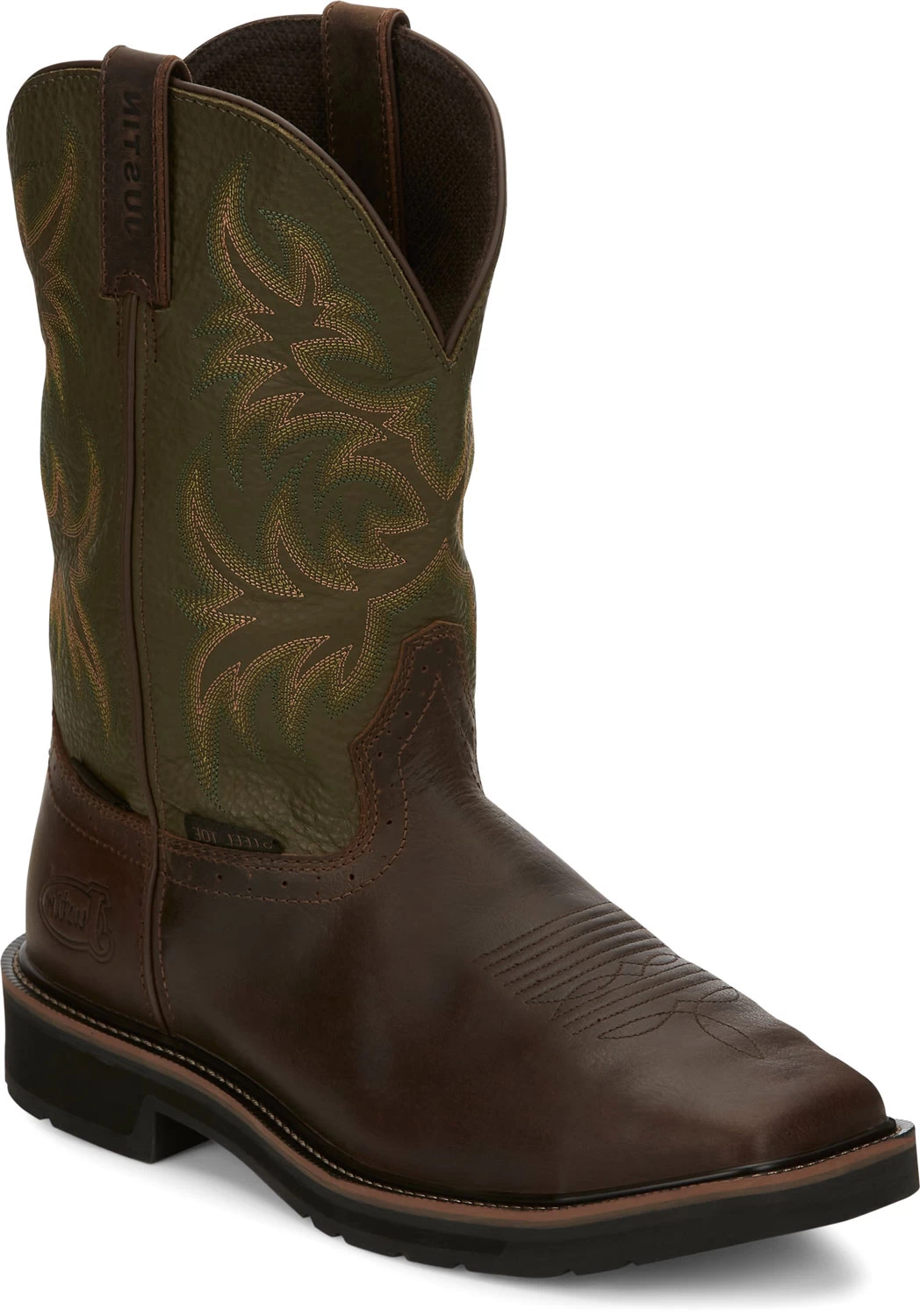 Justin Boots Justin JUSE4570 Keavan, Men's, Brown, Steel Toe, EH, Mt, WP, 11 Inch Boot 3 Justin Boots Justin JUSE4570 Keavan, Men's, Brown, Steel Toe, EH, Mt, WP, 11 Inch Boot