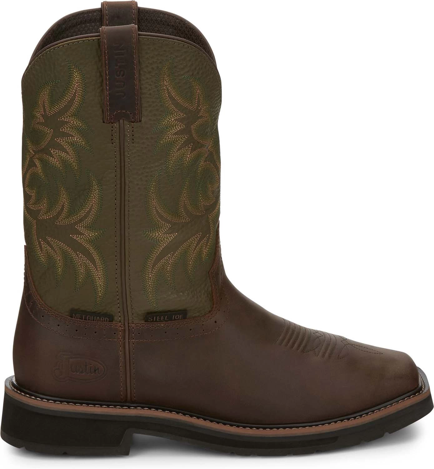Justin Boots Justin JUSE4570 Keavan, Men's, Brown, Steel Toe, EH, Mt, WP, 11 Inch Boot 4 Justin Boots Justin JUSE4570 Keavan, Men's, Brown, Steel Toe, EH, Mt, WP, 11 Inch Boot - Image 2