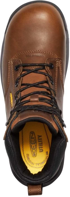 KEEN Utility KN1024182 Chicago, Tobacco/Black, Men's, Comp Toe, EH, WP, 6 Inch Boot -Shoes Sales Store kn1024182 pair top