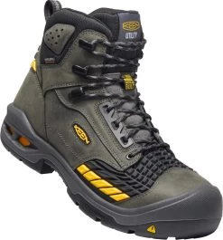 KEEN Utility KN1025697 Troy, Men's, Magnet/Black, Comp Toe, EH, WP, 6 Inch Boot -Shoes Sales Store kn1025697 profile