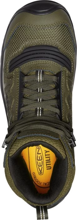 KEEN Utility KN1027102 Reno, Men's, Dark Olive/Black, Comp Toe, EH, WP, Hiker, Work Boot -Shoes Sales Store kn1027102 top
