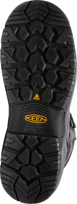 KEEN Utility KN1028317 Chicago, Men's, Black/Forged Iron, Soft Toe, EH, WP, 6 Inch, Work Boot -Shoes Sales Store kn1028317 outsole