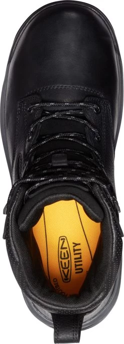KEEN Utility KN1028317 Chicago, Men's, Black/Forged Iron, Soft Toe, EH, WP, 6 Inch, Work Boot -Shoes Sales Store kn1028317 top