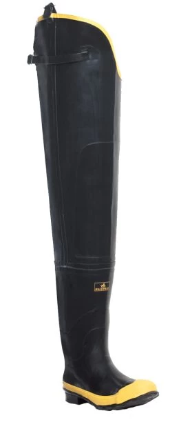 LaCrosse 24009091 Men's Black/Yellow 32 Inch Waterproof, Steel Toe, Hip Boot