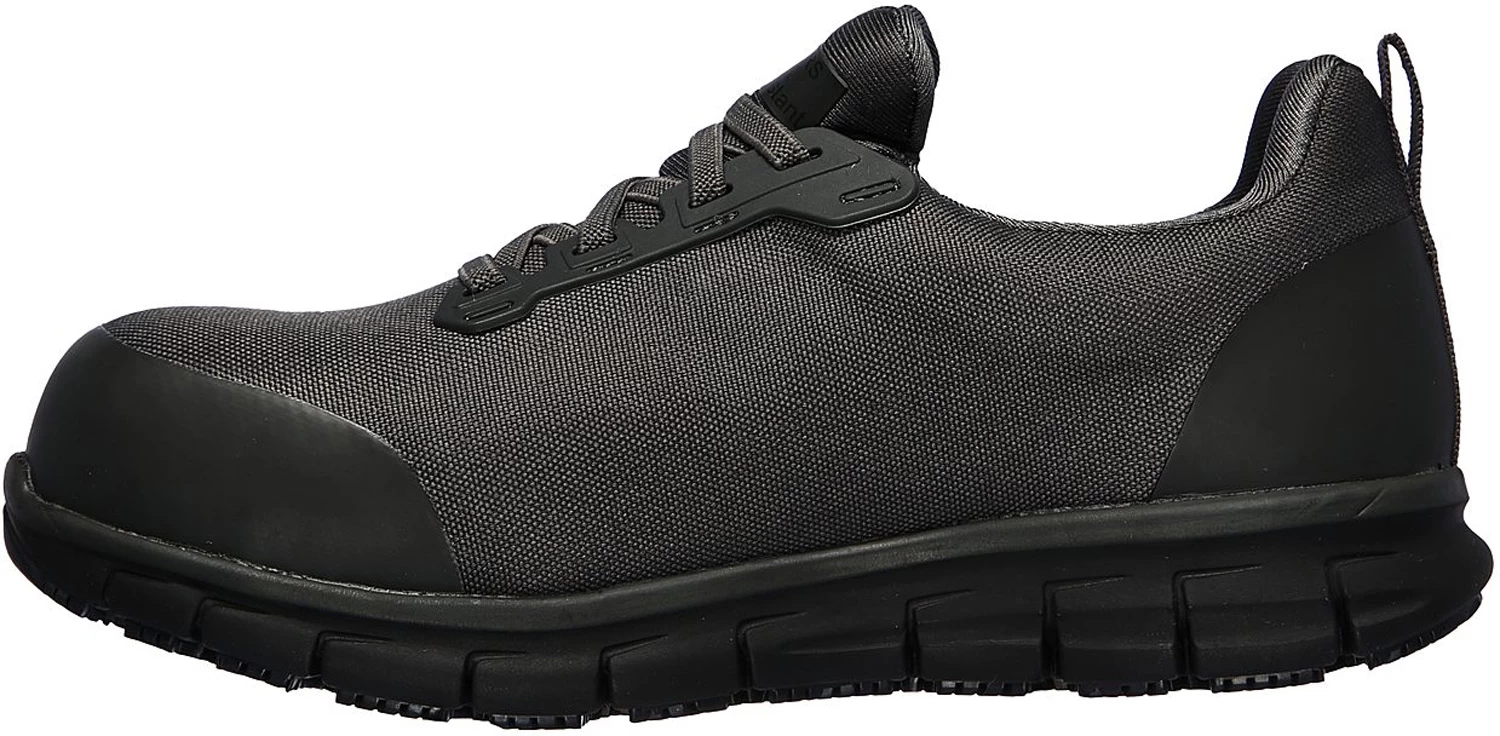 SKECHERS Work SK108003CHAR Irmo, Women's, Charcoal, Alloy Toe, EH, Slip Resistant, Work Oxford 5 SKECHERS Work SK108003CHAR Irmo, Women's, Charcoal, Alloy Toe, EH, Slip Resistant, Work Oxford - Image 3