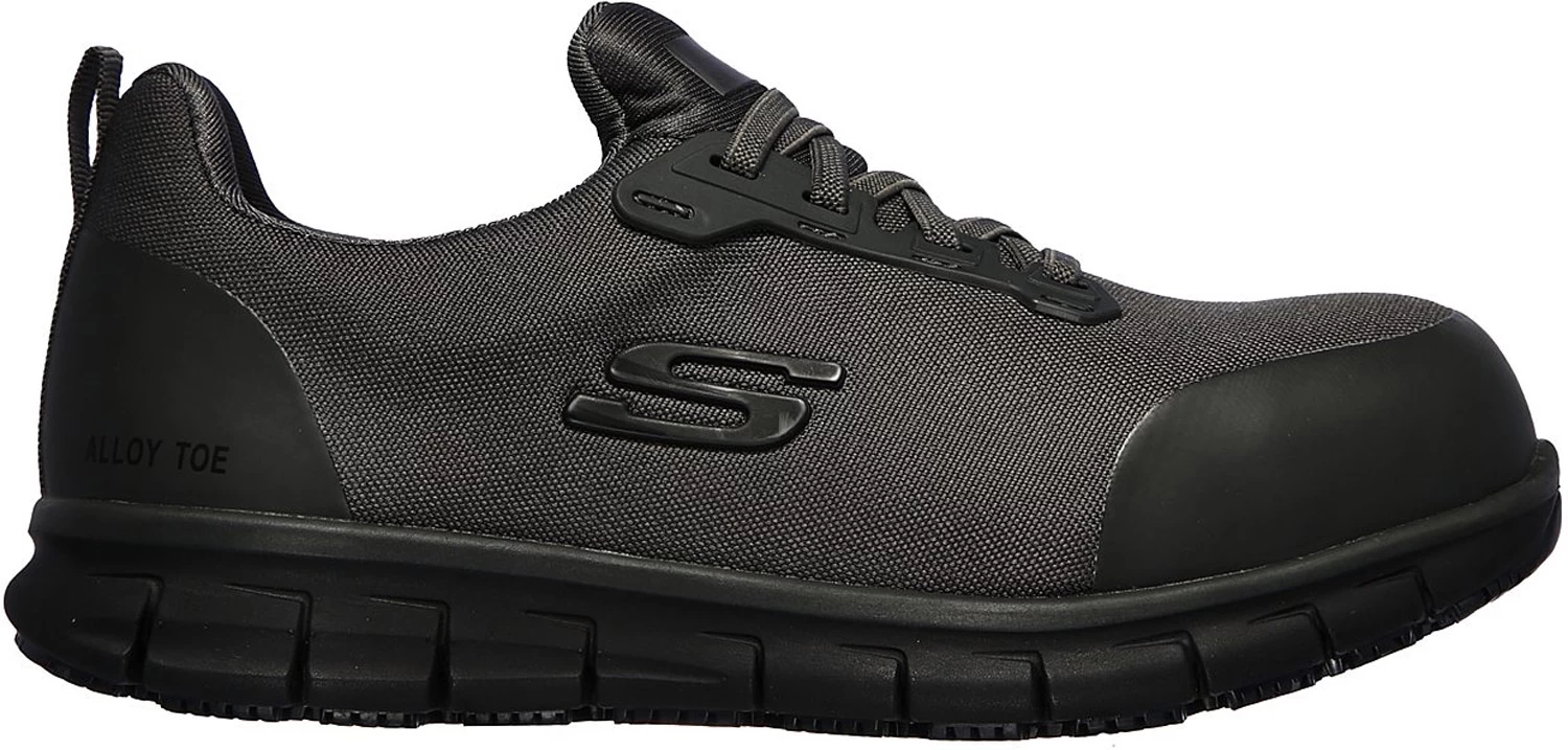 SKECHERS Work SK108003CHAR Irmo, Women's, Charcoal, Alloy Toe, EH, Slip Resistant, Work Oxford 4 SKECHERS Work SK108003CHAR Irmo, Women's, Charcoal, Alloy Toe, EH, Slip Resistant, Work Oxford - Image 2