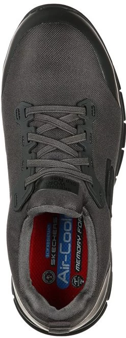 SKECHERS Work SK108003CHAR Irmo, Women's, Charcoal, Alloy Toe, EH, Slip Resistant, Work Oxford 10 SKECHERS Work SK108003CHAR Irmo, Women's, Charcoal, Alloy Toe, EH, Slip Resistant, Work Oxford -Shoes Sales Store sk108003char top