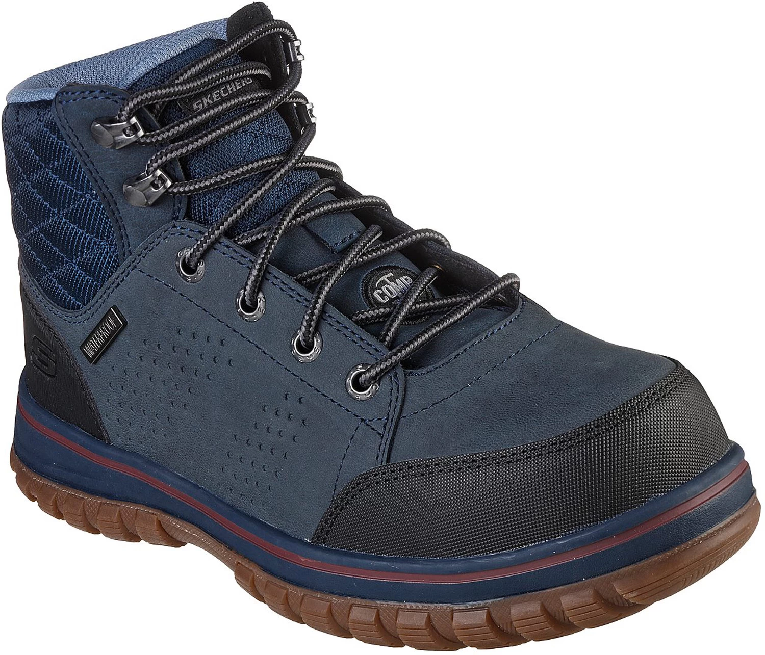 SKECHERS Work SK108004NVBK McColl, Women's, Navy/Black, Comp Toe, EH, WP, 4 Inch Work Boot 3 SKECHERS Work SK108004NVBK McColl, Women's, Navy/Black, Comp Toe, EH, WP, 4 Inch Work Boot