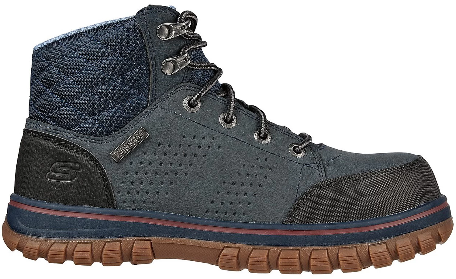 SKECHERS Work SK108004NVBK McColl, Women's, Navy/Black, Comp Toe, EH, WP, 4 Inch Work Boot 4 SKECHERS Work SK108004NVBK McColl, Women's, Navy/Black, Comp Toe, EH, WP, 4 Inch Work Boot - Image 2