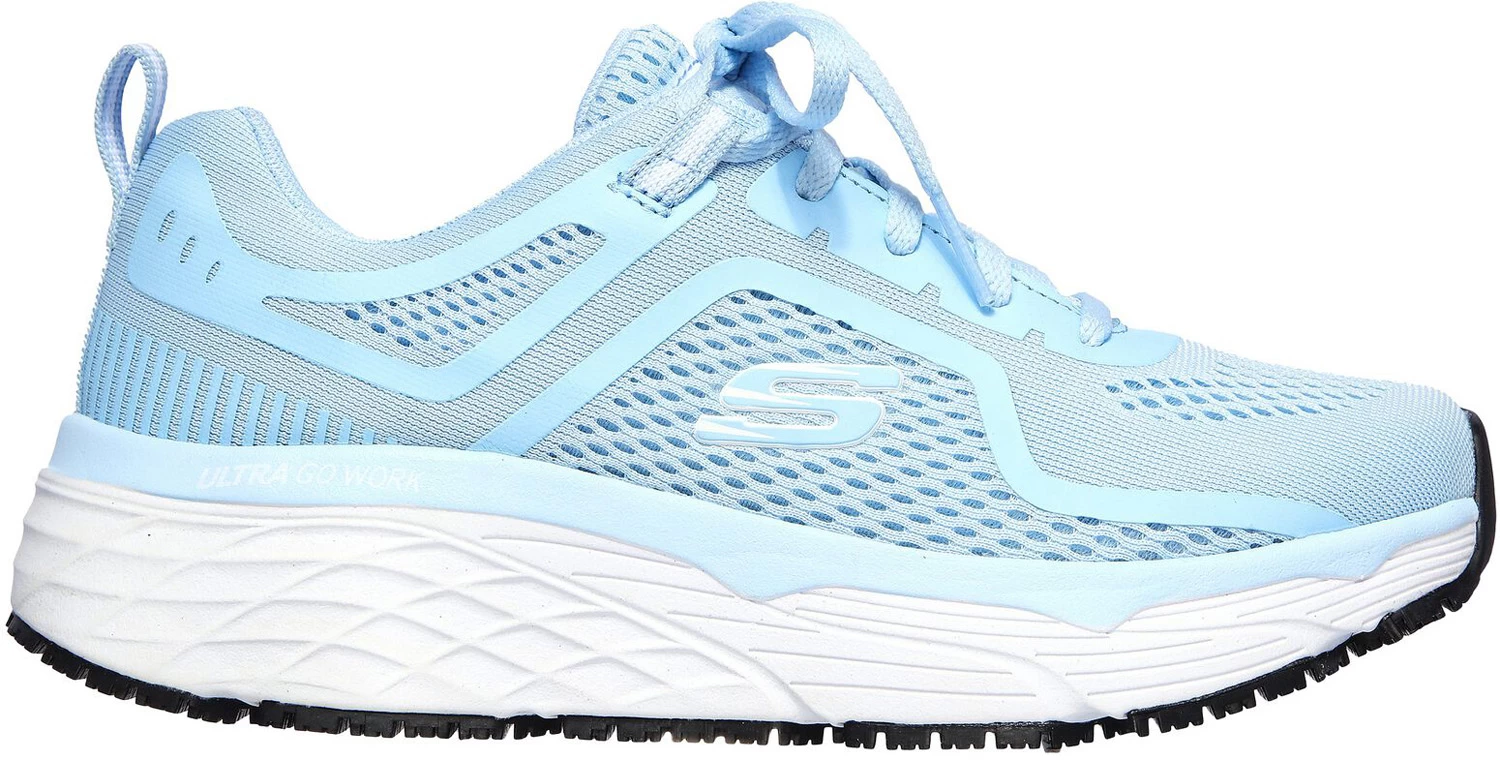 SKECHERS Work SK108029LBLW Banham, Women's, Light Blue/White, Soft Toe, Athletic, Work Shoe 4 SKECHERS Work SK108029LBLW Banham, Women's, Light Blue/White, Soft Toe, Athletic, Work Shoe - Image 2