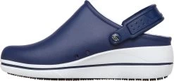 SKECHERS Work SK108051NVW Amreli, Women's, Navy/White, Soft Toe, Slip Resistant Clog -Shoes Sales Store sk108051nvw inside