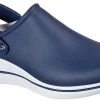 SKECHERS Work SK108051NVW Amreli, Women's, Navy/White, Soft Toe, Slip Resistant Clog