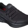 SKECHERS Work SK108063BLK Jitsy, Women's, Black, Soft Toe, Slip Resistant, Low Athletic