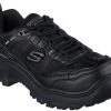 SKECHERS Work SK108076BLK Burgin-Hazardville, Women's, Black, Comp Toe, EH, Low Athletic, Work Shoe -Shoes Sales Store sk108076blk profile