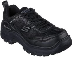 SKECHERS Work SK108076BLK Burgin-Hazardville, Women's, Black, Comp Toe, EH, Low Athletic, Work Shoe