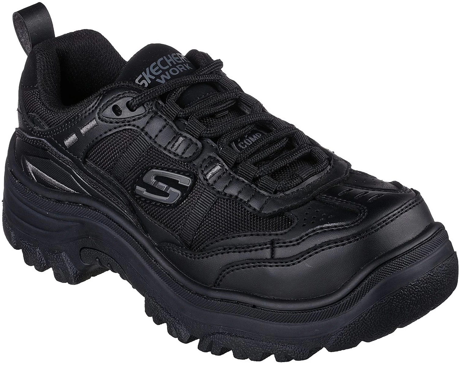 SKECHERS Work SK108076BLK Burgin-Hazardville, Women's, Black, Comp Toe, EH, Low Athletic, Work Shoe 3 SKECHERS Work SK108076BLK Burgin-Hazardville, Women's, Black, Comp Toe, EH, Low Athletic, Work Shoe