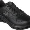 SKECHERS Work SK200105BLK Benafix, Men's, Black, Soft Toe, Slip Resistant, Low Athletic, Work Shoe -Shoes Sales Store sk200105blk profile