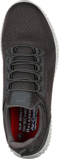 SKECHERS Work SK77188CHAR Cessnock, Men's, Charcoal, Soft Toe, EH, Slip Resistant Casual -Shoes Sales Store sk77188char top