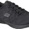 SKECHERS Work SK77211BLK Ghenter-Srelt, Women's, Black, Soft Toe, Slip Resistant, Work Shoe -Shoes Sales Store sk77211blk profile