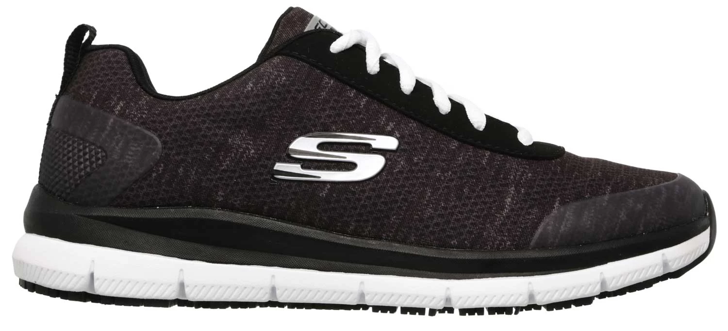 SKECHERS Work SK77217BKW Black/White Comfort Flex Pro HC Soft Toe, Slip Resistant Women's Athletic 4 SKECHERS Work SK77217BKW Black/White Comfort Flex Pro HC Soft Toe, Slip Resistant Women's Athletic - Image 2