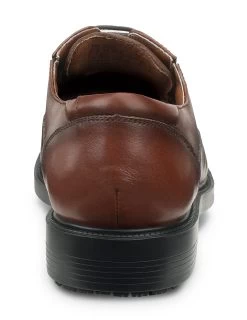 SR Max SRM3050 Manhattan, Men's, Brown, Dress Style, MaxTRAX Slip Resistant, Soft Toe Work Shoe -Shoes Sales Store sr max manhattan brown mens dress shoe back