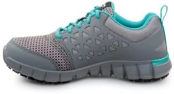 Reebok Work SRB030 Sublite, Women's, Grey/Turquoise, Athletic Style, MaxTRAX Slip Resistant, Soft Toe Work Shoe -Shoes Sales Store srb030 inside 2022 update