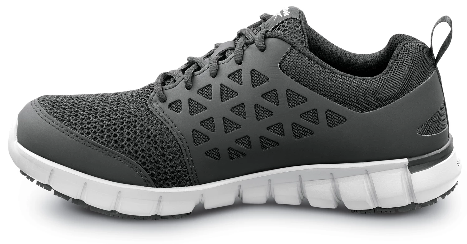 Reebok Work SRB3201 Sublite Cushion Work, Men's, Black/Gray, Athletic Style, MaxTRAX Slip Resistant, Soft Toe Work Shoe 6 Reebok Work SRB3201 Sublite Cushion Work, Men's, Black/Gray, Athletic Style, MaxTRAX Slip Resistant, Soft Toe Work Shoe - Image 4