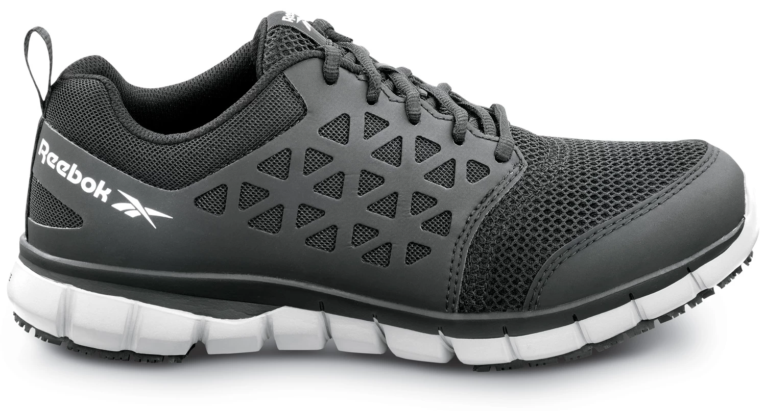 Reebok Work SRB3201 Sublite Cushion Work, Men's, Black/Gray, Athletic Style, MaxTRAX Slip Resistant, Soft Toe Work Shoe 5 Reebok Work SRB3201 Sublite Cushion Work, Men's, Black/Gray, Athletic Style, MaxTRAX Slip Resistant, Soft Toe Work Shoe - Image 3