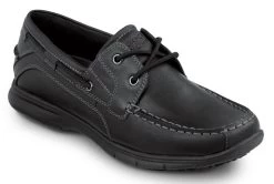 Rockport Works SRK222 Women's Hampton Black, Boat Shoe Style Slip Resistant Soft Toe Work Shoe