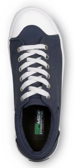 SR Max SRM198 Barcelona, Women's, Navy/White, Skate Style Slip Resistant Soft Toe Work Shoe 10 SR Max SRM198 Barcelona, Women's, Navy/White, Skate Style Slip Resistant Soft Toe Work Shoe -Shoes Sales Store srm198 top view