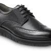 SR Max SRM3390 Durham, Men's, Black, Wingtip Dress Style, MaxTRAX Slip Resistant, Soft Toe Work Shoe -Shoes Sales Store srm3390 profile