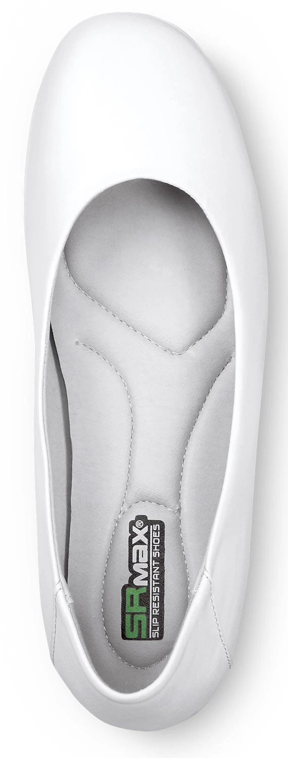 SR Max SRM544 Asheville, Women's, White, Dress Flat Style, MaxTRAX Slip Resistant, Soft Toe Work Shoe 6 SR Max SRM544 Asheville, Women's, White, Dress Flat Style, MaxTRAX Slip Resistant, Soft Toe Work Shoe - Image 4