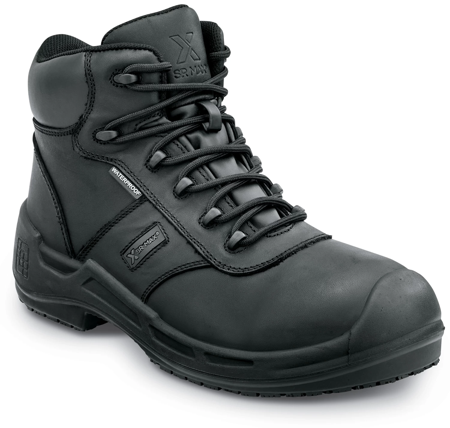 SR Max SRM9100 Cascade, Men's, Black, 6 Inch, Waterproof, MaxTRAX Slip Resistant, Soft Toe Work Boot 3 SR Max SRM9100 Cascade, Men's, Black, 6 Inch, Waterproof, MaxTRAX Slip Resistant, Soft Toe Work Boot