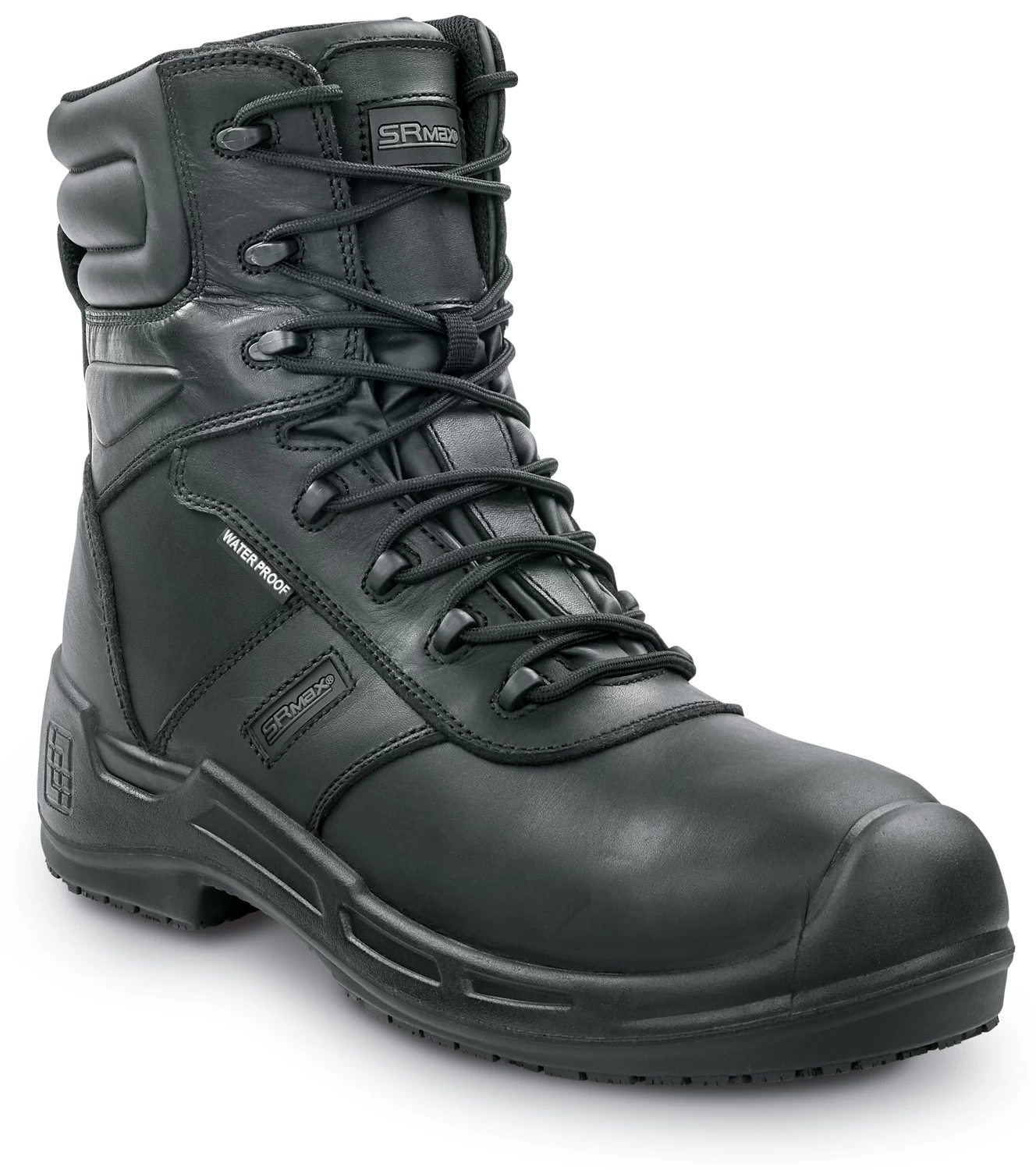 SR Max SRM9990 Fairbanks, Men's, Black, 8 Inch, Comp Toe, EH, Waterproof, Insulated, MaxTRAX Slip Resistant, Work Boot 3 SR Max SRM9990 Fairbanks, Men's, Black, 8 Inch, Comp Toe, EH, Waterproof, Insulated, MaxTRAX Slip Resistant, Work Boot
