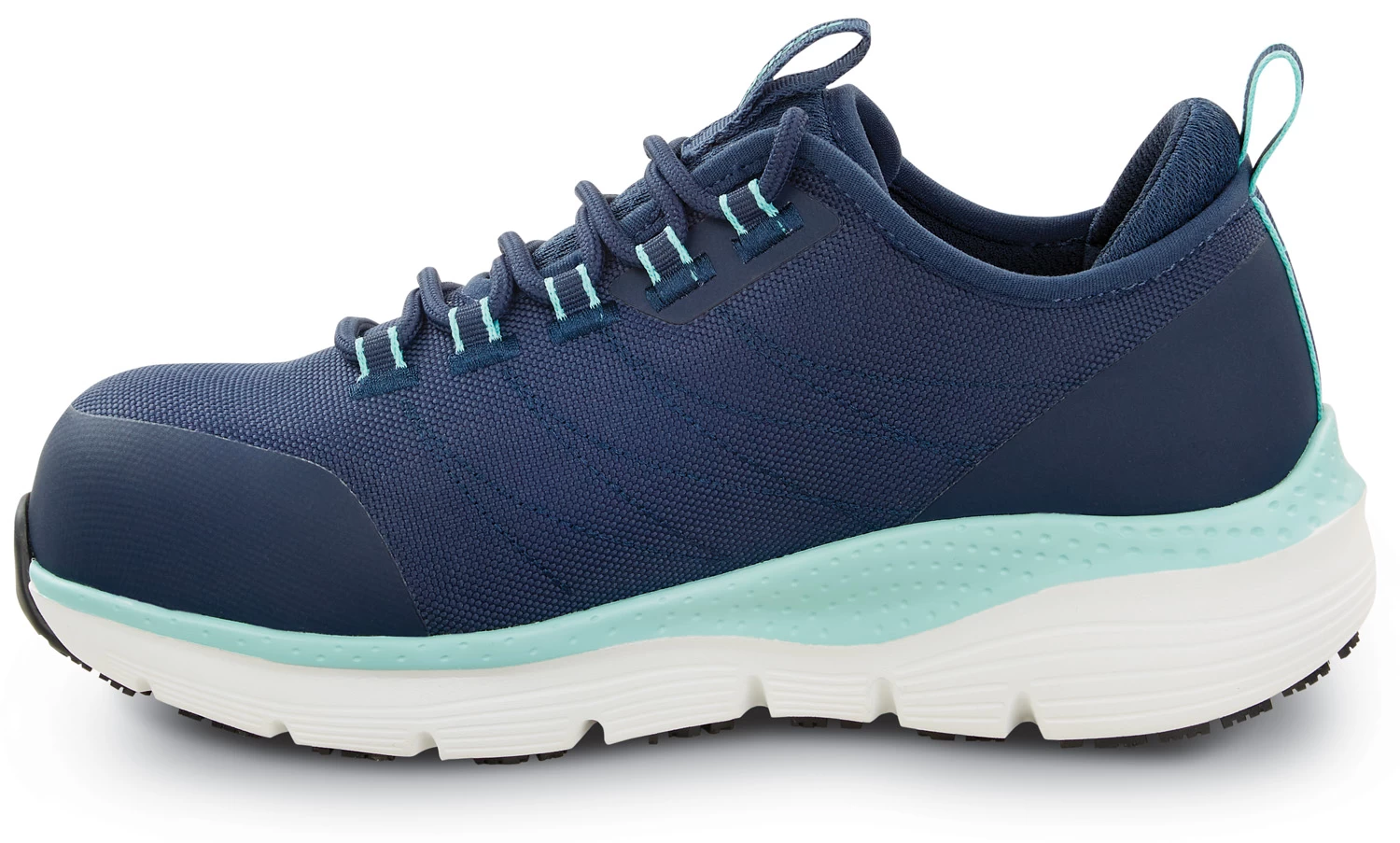 SKECHERS Work Arch Fit SSK108097NVAQ Sadie, Women's, Navy Aqua, Athletic Style, Alloy Toe, EH, MaxTRAX Slip Resistant, Work Shoe 5 SKECHERS Work Arch Fit SSK108097NVAQ Sadie, Women's, Navy Aqua, Athletic Style, Alloy Toe, EH, MaxTRAX Slip Resistant, Work Shoe - Image 3
