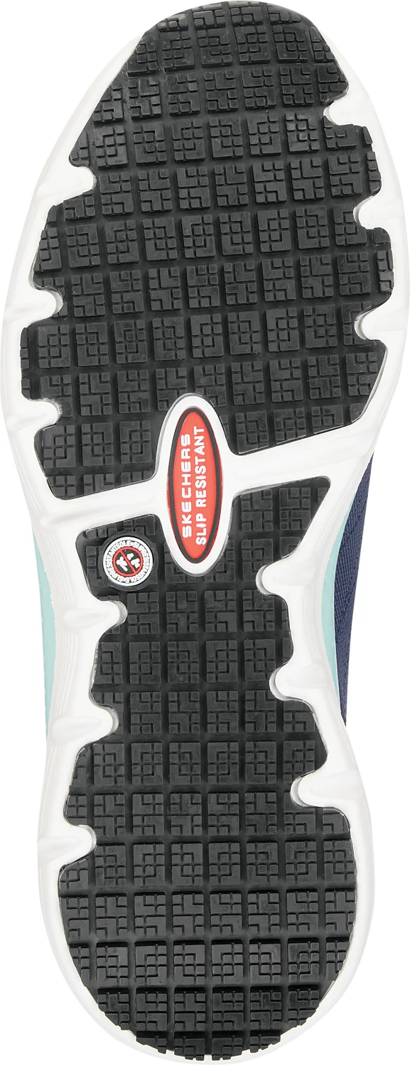 SKECHERS Work Arch Fit SSK108097NVAQ Sadie, Women's, Navy Aqua, Athletic Style, Alloy Toe, EH, MaxTRAX Slip Resistant, Work Shoe 7 SKECHERS Work Arch Fit SSK108097NVAQ Sadie, Women's, Navy Aqua, Athletic Style, Alloy Toe, EH, MaxTRAX Slip Resistant, Work Shoe - Image 5