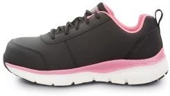 SKECHERS Work Arch Fit SSK108098BKPK Reagan, Women's, Black/Pink, Athletic Style, Alloy Toe, EH, MaxTRAX Slip Resistant, Work Shoe -Shoes Sales Store ssk108098bkpk.inside